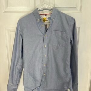 Boden Boy’s Light Blue Oxford Button Down Long Sleeve Chambray Shirt, 13-14Y